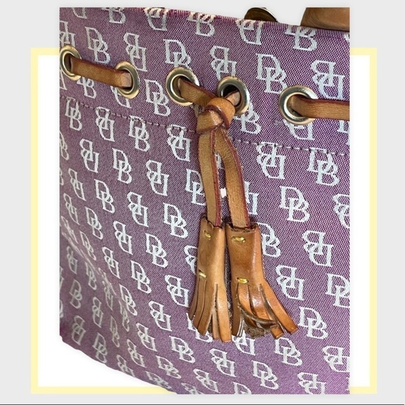 DOONEY & BOURKE Vintage Made in the USA Canvas Light Purple Handbag - Picture 9 of 10